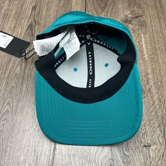 Oakley Men's 6 Panel Waved Hat Petrol L/XL - Picture 3 of 4